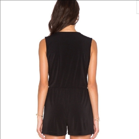 BCBGeneration | Women's Navy Blue Surplice Skorts Romper (Size Medium) - Picture 11 of 12